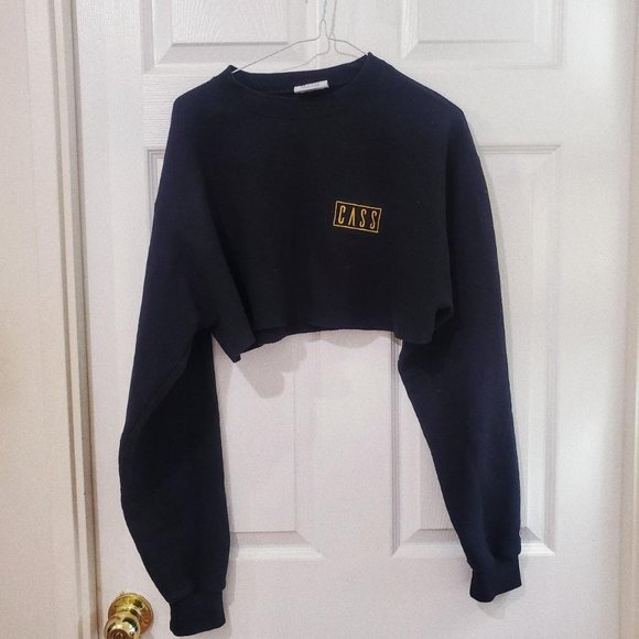 barely worn, upcycled reworked custom-made cropped eco + authentic Champion crew - Picture 3 of 4